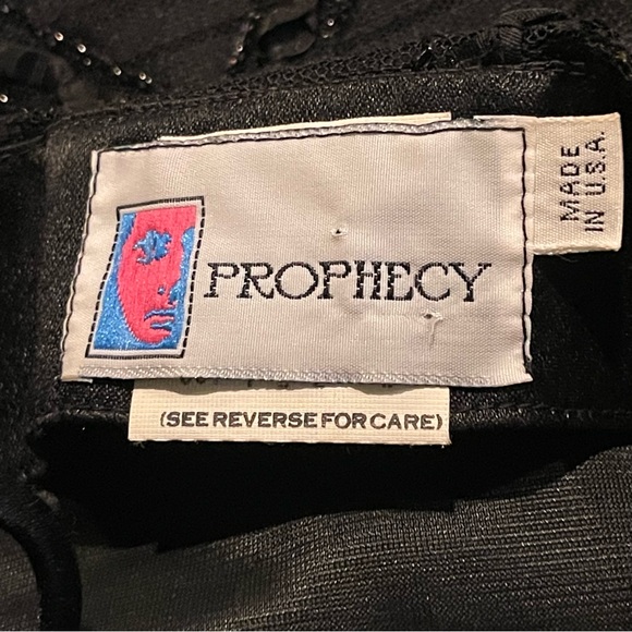 Vintage Prophecy Women’s Black Formal Sequined Spaghetti Strap Top - Size 14 - Picture 4 of 5